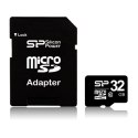 Silicon Power Karta pamięci Silicon Power microSDHC 32GB Class 10 + ADAPTER microSD-SD (SP032GBSTH010V10SP)