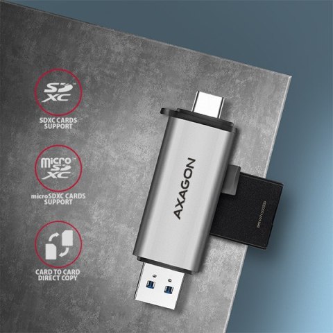 AXAGON AXAGON Mobile USB 3.2 Gen 1card reader with USB-C and USB-A connectors | CRE-SAC