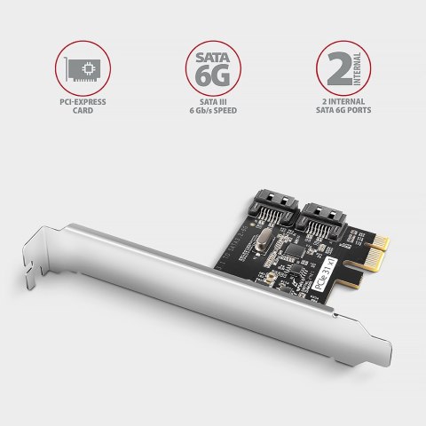 AXAGON AXAGON Two-channel SATA III PCI-Express controller with two internal SATA port outputs | PCES-SJ2