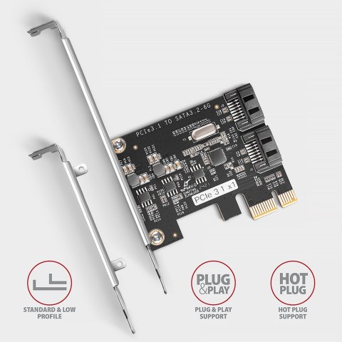 AXAGON AXAGON Two-channel SATA III PCI-Express controller with two internal SATA port outputs | PCES-SJ2
