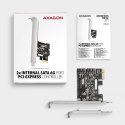 AXAGON AXAGON Two-channel SATA III PCI-Express controller with two internal SATA port outputs | PCES-SJ2
