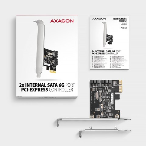 AXAGON AXAGON Two-channel SATA III PCI-Express controller with two internal SATA port outputs | PCES-SJ2
