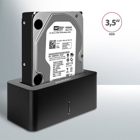 AXAGON AXAGON | USB 3.0-1x SATA 6G HDD Dock Station, Black | ADSA-SN