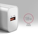 AXAGON AXAGON Wallcharger 1x port USB-A, QC3.0/AFC/FCP/Apple, 18W | ACU-QC18W