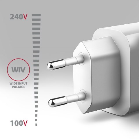 AXAGON AXAGON Wallcharger 1x port USB-A, QC3.0/AFC/FCP/Apple, 18W | ACU-QC18W