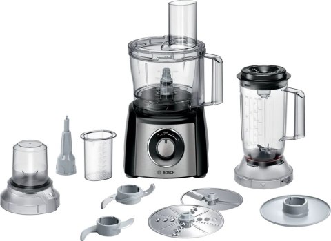 Bosch Bosch | Food Processor MultiTalent 3 Plus | MCM3PM386 | 900 W | Number of speeds 2 | Bowl capacity 2.3 L | Black/Stainless steel