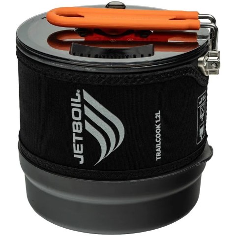 Zestaw do gotowania Jetboil Trailcook 1.2L - carbon (palnik gazowy, garnka 1,2L, pokrywka, podstawka pod kartusz)