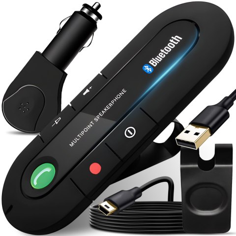 Zestaw głośnomówiący samochodowy bluetooth 5.0 -m012