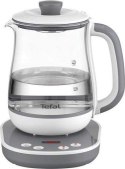 TEFAL TEFAL Tastea Czajnik | BJ551B10 | Czajnik do herbaty | 1400 W | 1,5 L | Szkło | Obrotowa podstawa 360° | Szary/Biały
