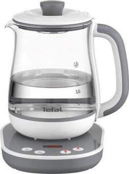 TEFAL TEFAL Tastea Czajnik | BJ551B10 | Czajnik do herbaty | 1400 W | 1,5 L | Szkło | Obrotowa podstawa 360° | Szary/Biały