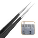 10x pęseta antymagnetyczna prosta esd-11 metalowa ostra wąska xxl zestaw