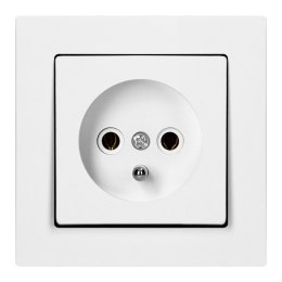 Gniazdo pojedyncze n/t 2P+Z Malta, 16 A, 250 V, NT-16M, biały
