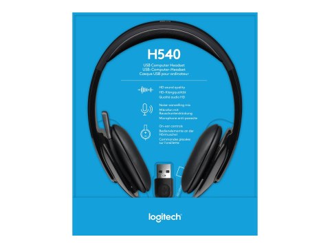 Logitech Logitech | Zestaw słuchawkowy | H540 | Nauszny USB Typ-A | Czarny