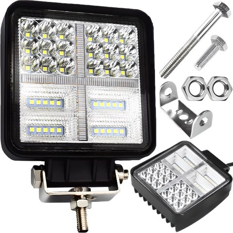 Lampa robocza halogen led 177w szperacz naświetlacz wodoodporna 38 diod