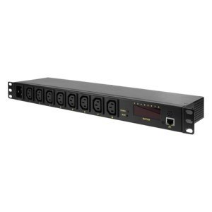 LogiLink PDU8P01 rozdzielacz zasilania PDU 8 x gniazdo sieciowe 1U Czarny