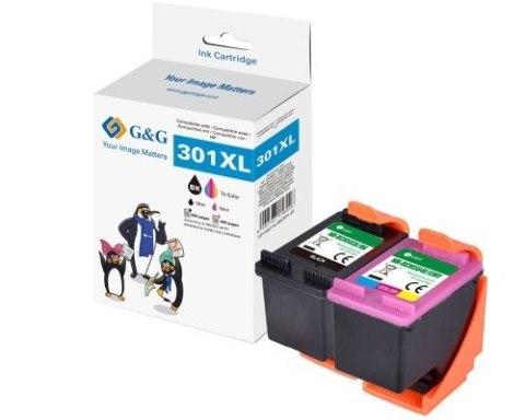 G&G 15116 nabój z tuszem 2 szt. Zamiennik Wysoka (XL) wydajność Czarny, Cyjan, Purpurowy, Żółty