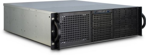 Inter-Tech 3U-30248 Stojak Czarny, Stal nierdzewna