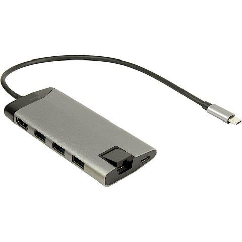 Inter-Tech GDC-802 Przewodowa USB 3.2 Gen 1 (3.1 Gen 1) Type-C Szary