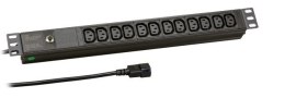 EFB Elektronik EK631CC.1 rozdzielacz zasilania PDU 12 x gniazdo sieciowe 1U Czarny