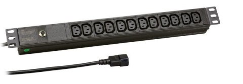 EFB Elektronik EK631CC.1 rozdzielacz zasilania PDU 12 x gniazdo sieciowe 1U Czarny