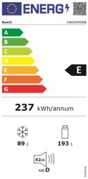 Bosch Chłodziarko-zamrażarka BOSCH KGN 33NWEB
