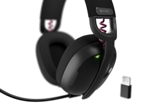 SŁUCHAWKI NAUSZNE FURY FUKIYA F6 Z MIKROFONEM BEZPRZEWODOWE CZARNE