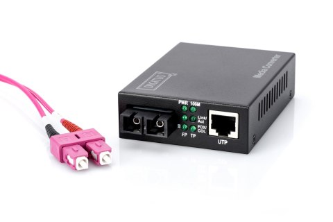 Digitus DN-82020-1 konwerter sieciowy 100 Mbit/s 1310 nm Multifunkcyjny Czarny