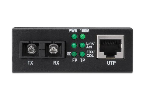 Digitus DN-82020-1 konwerter sieciowy 100 Mbit/s 1310 nm Multifunkcyjny Czarny