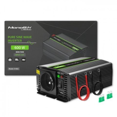 Qoltec Monolith adapter zasilający/ inwentor Automatyczna 600 W