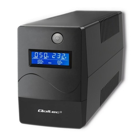 Qoltec Monolith zasilacz UPS Podwójnej konwersji (online) 1 kVA 600 W 2 x gniazdo sieciowe