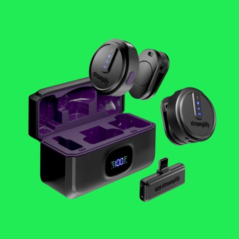 Streamplify MIC GO Czarny Mikrofon przypinany