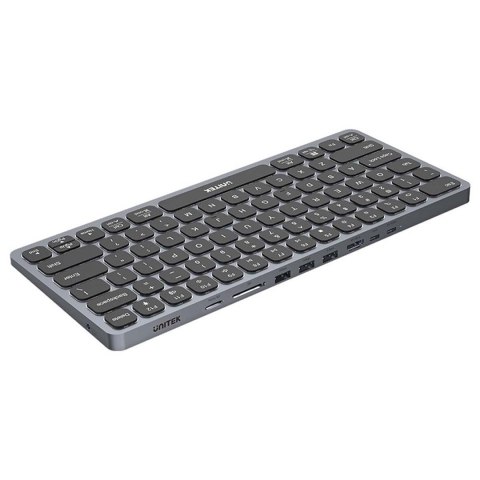 UNITEK D1092A klawiatura USB Amerykański międzynarodowy Szary