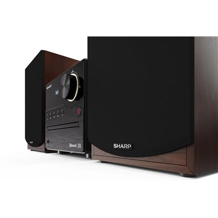 Sharp Sharp XL-B512(BR) Mikrosystem Hi-Fi, CD/FM/USB/Bluetooth v5.0, 45W, brązowy Sharp | Mikrosystem Hi-Fi | XL-B512(BR) | Port USB |