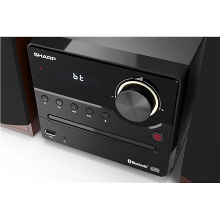 Sharp Sharp XL-B512(BR) Mikrosystem Hi-Fi, CD/FM/USB/Bluetooth v5.0, 45W, brązowy Sharp | Mikrosystem Hi-Fi | XL-B512(BR) | Port USB |