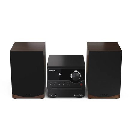 Sharp Sharp XL-B512(BR) Mikrosystem Hi-Fi, CD/FM/USB/Bluetooth v5.0, 45W, brązowy Sharp | Mikrosystem Hi-Fi | XL-B512(BR) | Port USB |