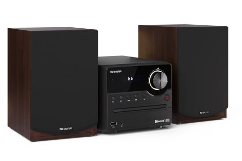 Sharp Sharp XL-B512(BR) Mikrosystem Hi-Fi, CD/FM/USB/Bluetooth v5.0, 45W, brązowy Sharp | Mikrosystem Hi-Fi | XL-B512(BR) | Port USB |
