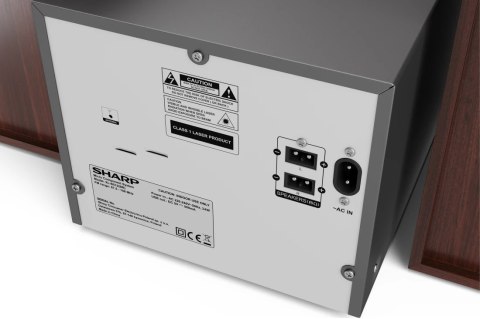Sharp Sharp XL-B512(BR) Mikrosystem Hi-Fi, CD/FM/USB/Bluetooth v5.0, 45W, brązowy Sharp | Mikrosystem Hi-Fi | XL-B512(BR) | Port USB |