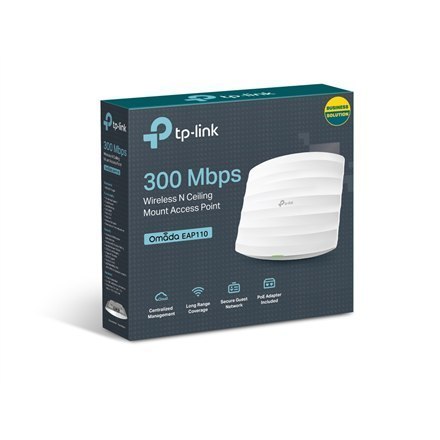 TP-LINK TP-LINK | EAP110 | Punkt dostępowy | 802.11n | 2.4GHz | 300 Mbit/s | 10/100 Mbit/s | Porty Ethernet LAN (RJ-45) 1 | MU-MiMO Nie 