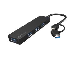 NATEC HUB USB-C 3.0 MAYFLY 4-PORTY + ADAPTER USB-A NHU-2023