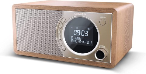Sharp Radio cyfrowe Sharp DR-450(BR), FM/DAB/DAB+, Bluetooth 4.2, funkcja alarmu, brązowy | Sharp | Radio cyfrowe | DR-450(BR) | brązo