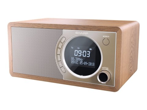Sharp Radio cyfrowe Sharp DR-450(BR), FM/DAB/DAB+, Bluetooth 4.2, funkcja alarmu, brązowy | Sharp | Radio cyfrowe | DR-450(BR) | brązo