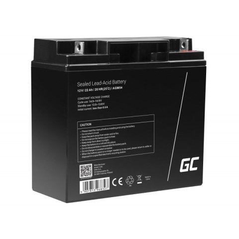 Green Cell AGM54 akumulator samochodowy AGM (Absorbed Glass Mat) 22 Ah 12 V