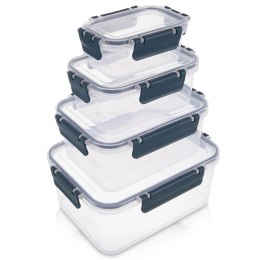 Pojemniki Zestaw 4 szt. Prostokąt Szczelny ORION Zmywarka/Mikrofala 2,85 L