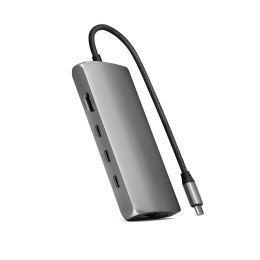 Adapter USB-C Satechi Multiport 8K - (USB-C, HDMI, 3x USB 3.2 Gen 2 10Gbps, 1x USB 3.2 Gen 1 5Gbps, czytnik kart SD UHS-II, Ethe