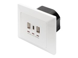 Digitus Gniazdo Digitus | z portami USB A i USB-C, montaż podtynkowy