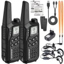 Krótkofalówka Baofeng BF-T25E czarna, 2 sztuki