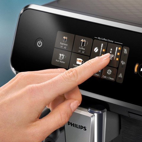 Philips Ekspres do kawy Philips 2300 seria EP2330/10 z wbudowanym spieniaczem mleka, ciśnienie 15 bar, automatyczny, czarny, pomieści 12