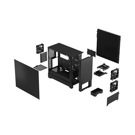 Fractal Design Fractal Design | Pop Silent | Side window | Black Solid | ATX, mATX, Mini ITX | Power supply included No | ATX