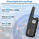 Krótkofalówka Baofeng BF-T25E czarna, 2 sztuki