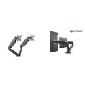Raidsonic ICY BOX IB-MS304-T, Monitor stand with desk mounted base, for two screens, size up to 27'' Raidsonic